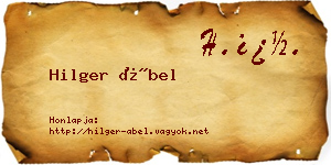 Hilger Ábel névjegykártya