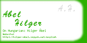 abel hilger business card