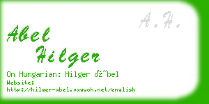 abel hilger business card